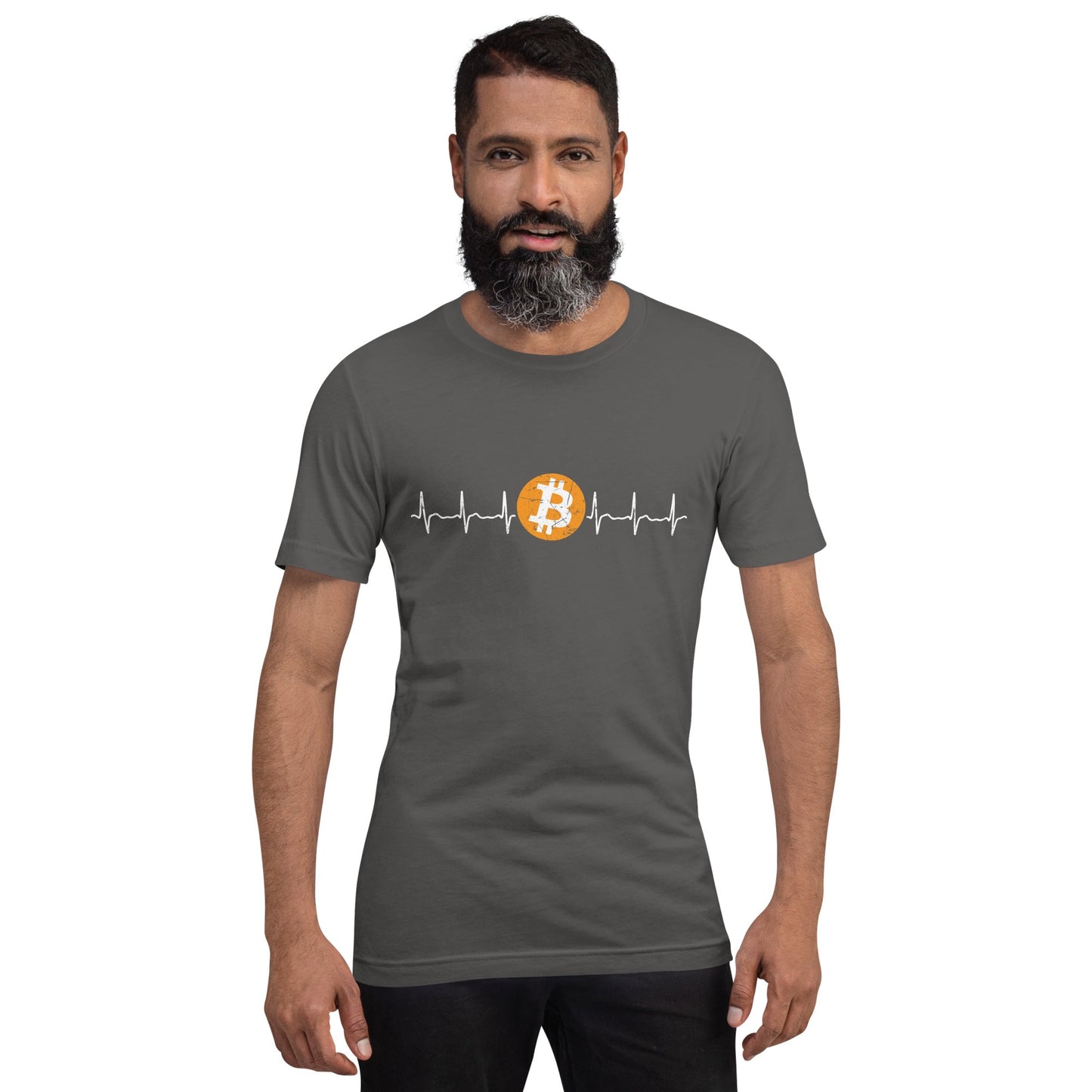 Bitcoin Heartbeat - Unisex t-shirt by DarkByteGear