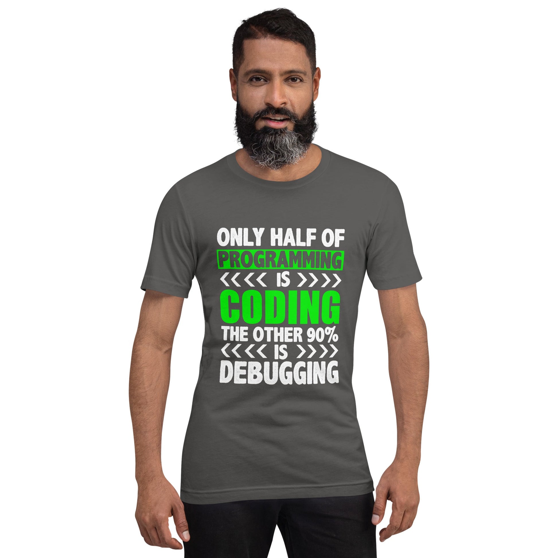 Only half of Programming is Coding - Unisex t-shirt by DarkByteGear