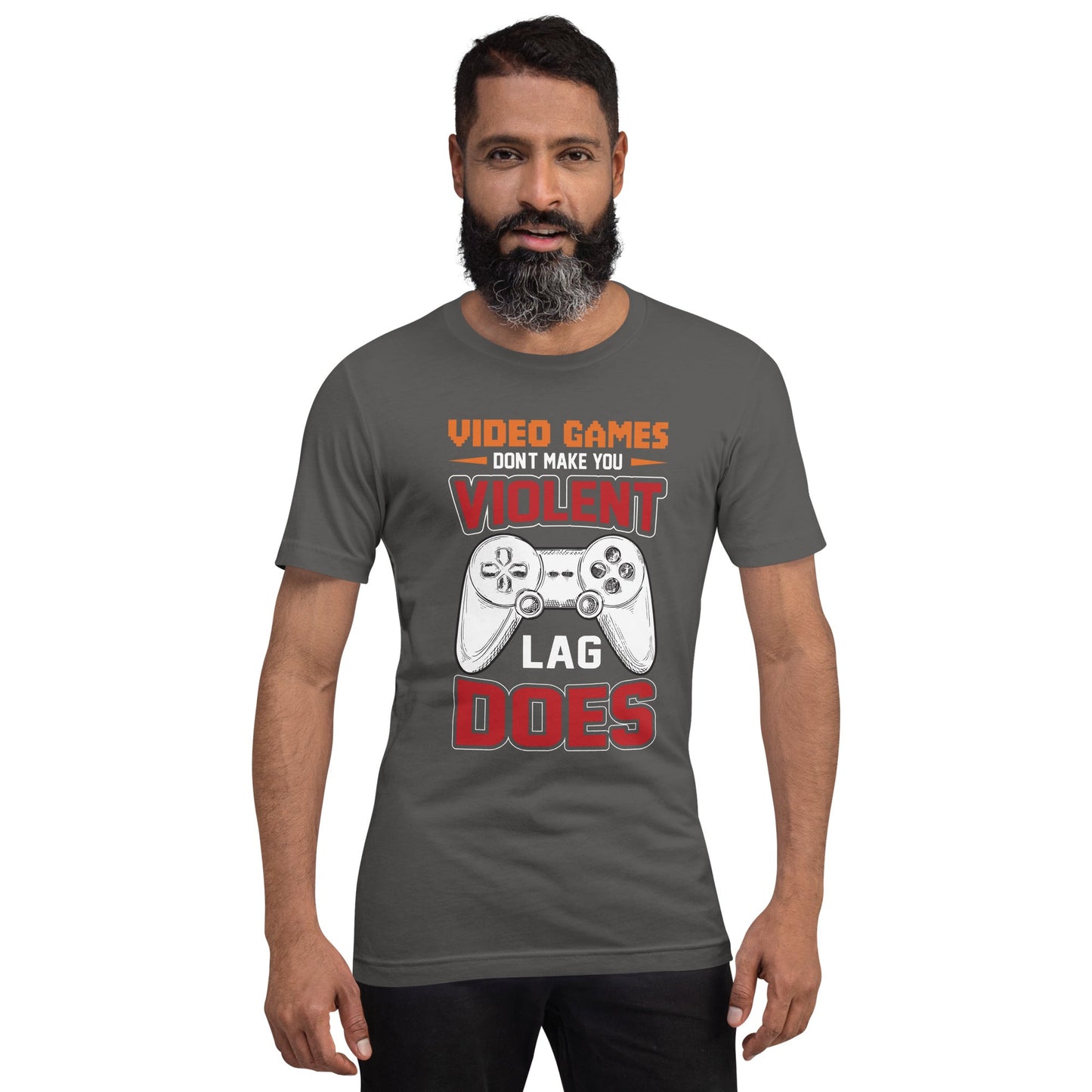 Video Games don't Make you Violent, but Lag does - Unisex t-shirt by DarkByteGear