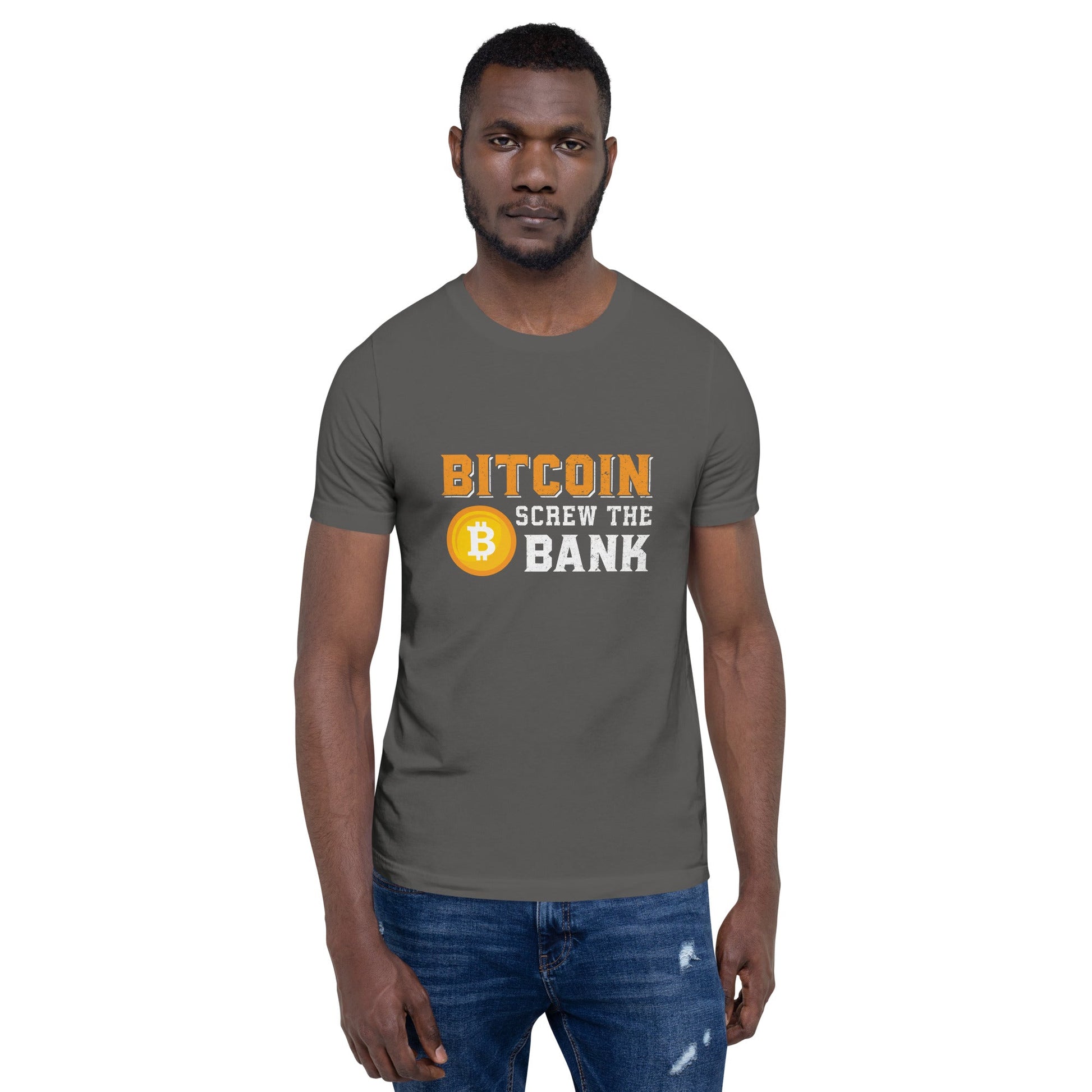 Bitcoin Screw the Bank - Unisex t-shirt by DarkByteGear