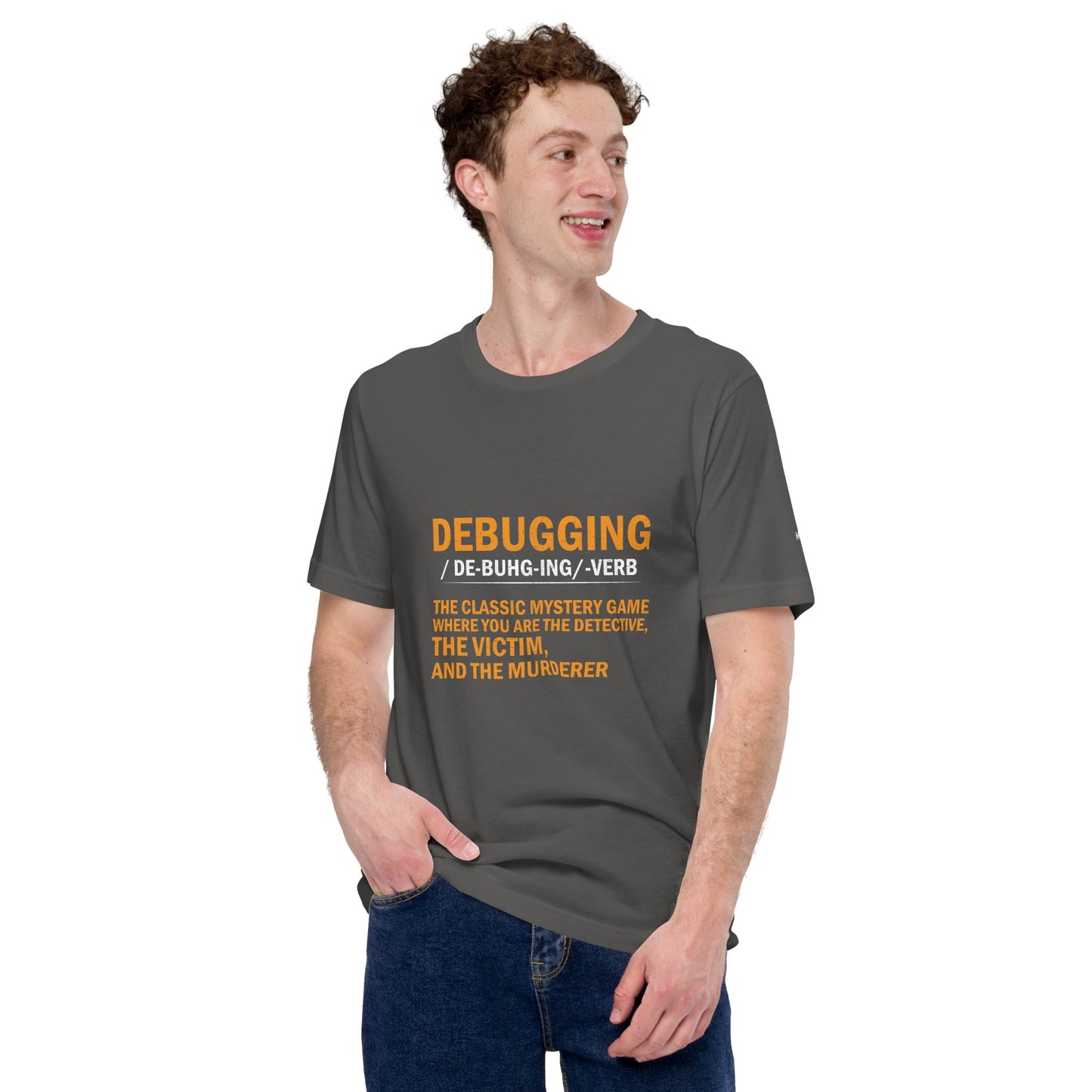 Debugging definition ( Orange Text ) - Unisex t-shirt by DarkByteGear