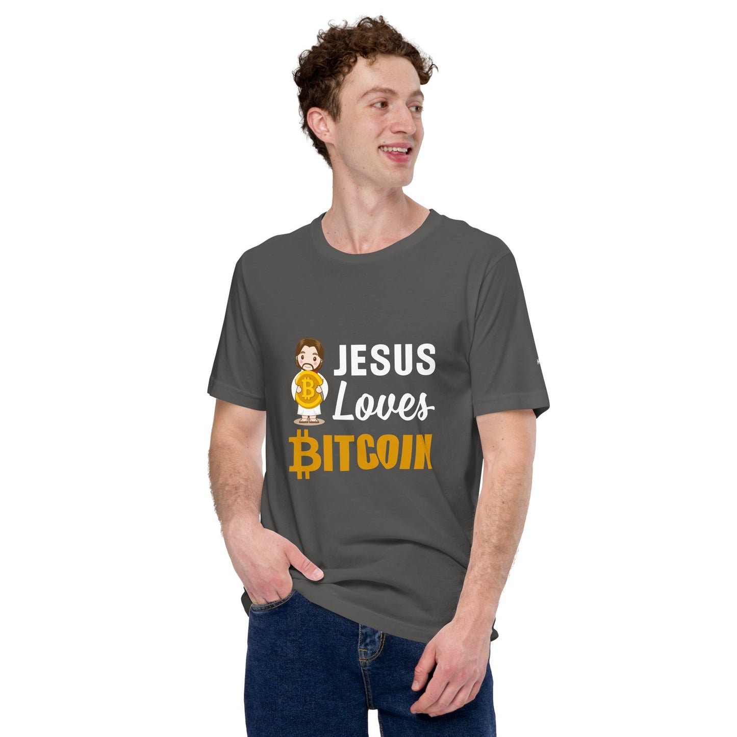 Jesus loves Bitcoin - Unisex t-shirt by DarkByteGear