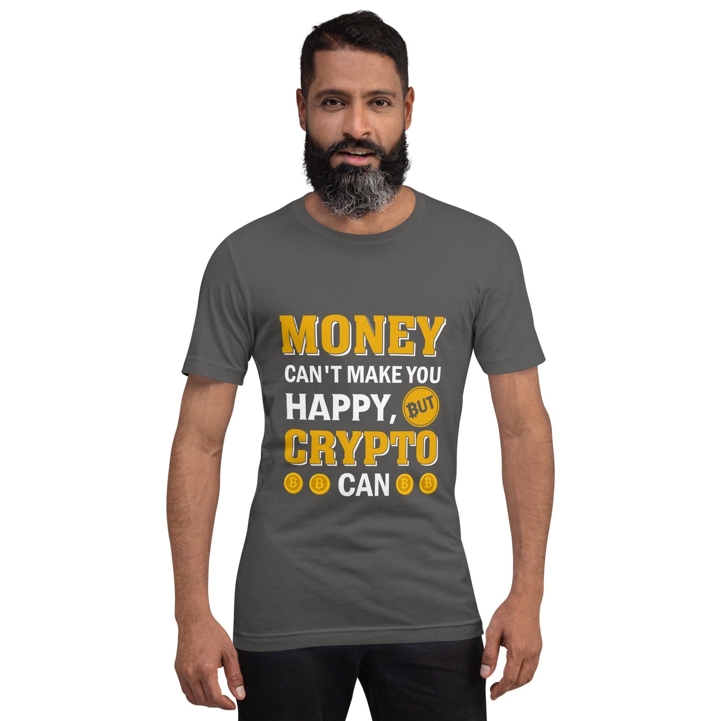 Money can't Buy You Happiness but Bitcoin Can Unisex t-shirt by DarkByteGear