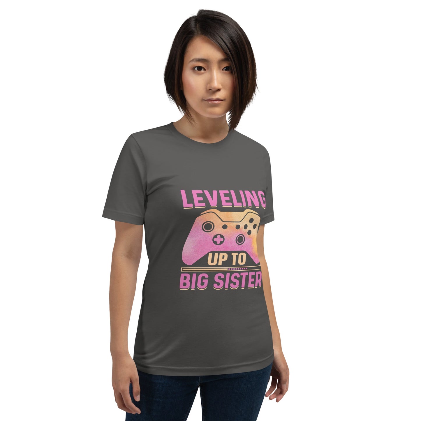 Levelling up to Big Sister - Unisex t-shirt by DarkByteGear