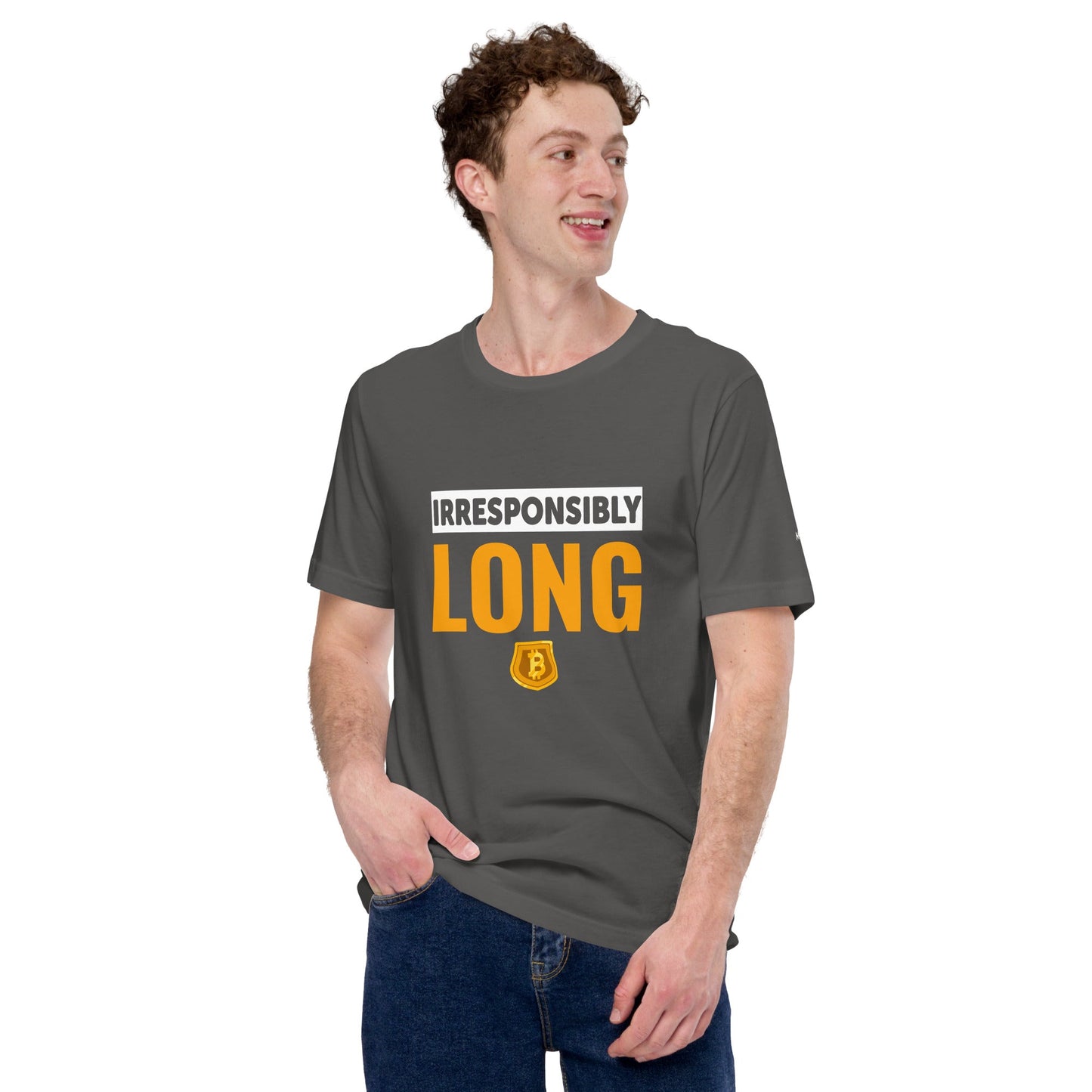 Irresponsibly Long Bitcoin - Unisex t-shirt by DarkByteGear