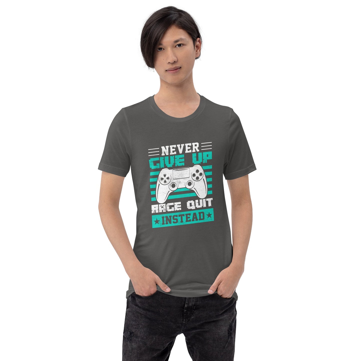 Never Give Up! Arge Quit - Unisex t-shirt by DarkByteGear