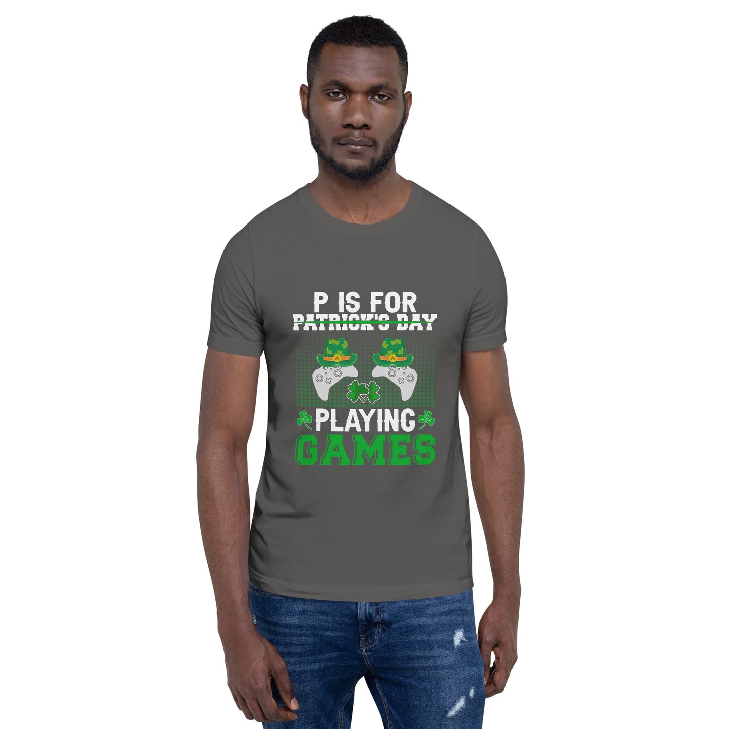P is for "Playing Games" - Unisex t-shirt by DarkByteGear