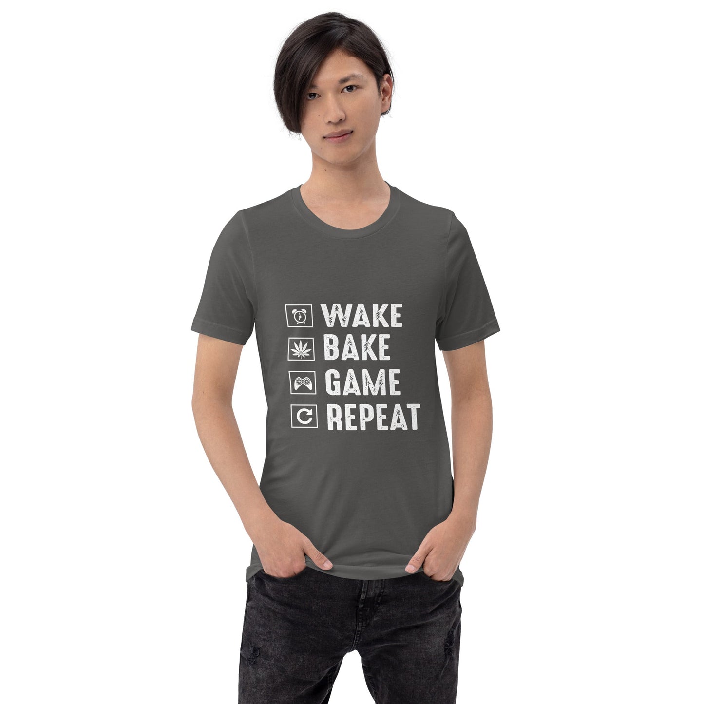 Wake, Bake, Game, Repeat Rima 13 - Unisex t-shirt by DarkByteGear
