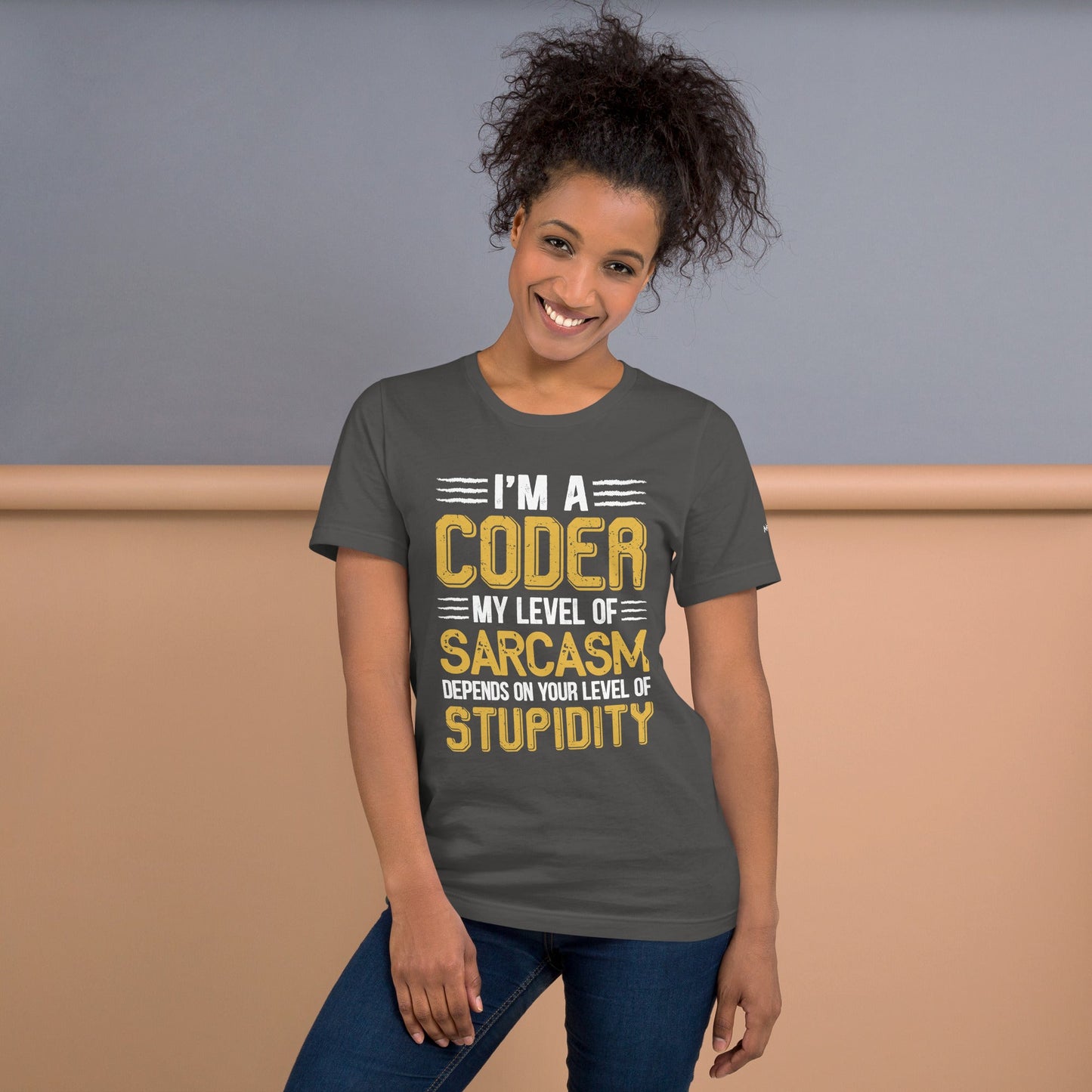 I am a Coder; my level of Sarcasm Depends on your level of Stupidity - Unisex t-shirt by DarkByteGear