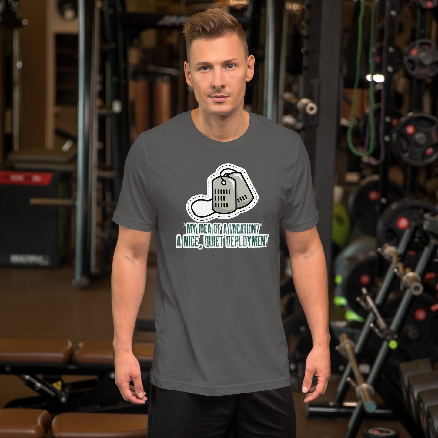 My idea of a vacation? A nice, quiet deployment v1 - Unisex t-shirt by DarkByteGear