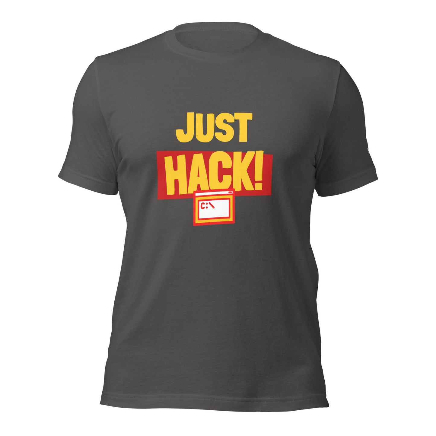 Just Hack (Yellow Text) - Unisex t-shirt by DarkByteGear