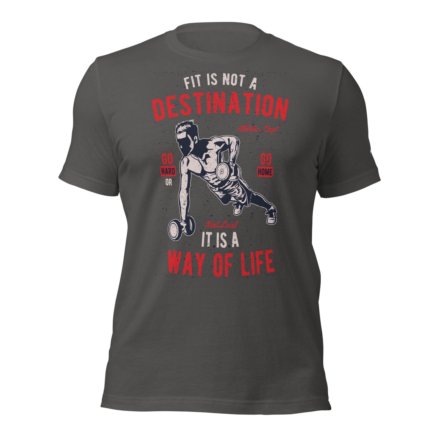 Fit is not a destination: it is a way of life - Unisex t-shirt by DarkByteGear