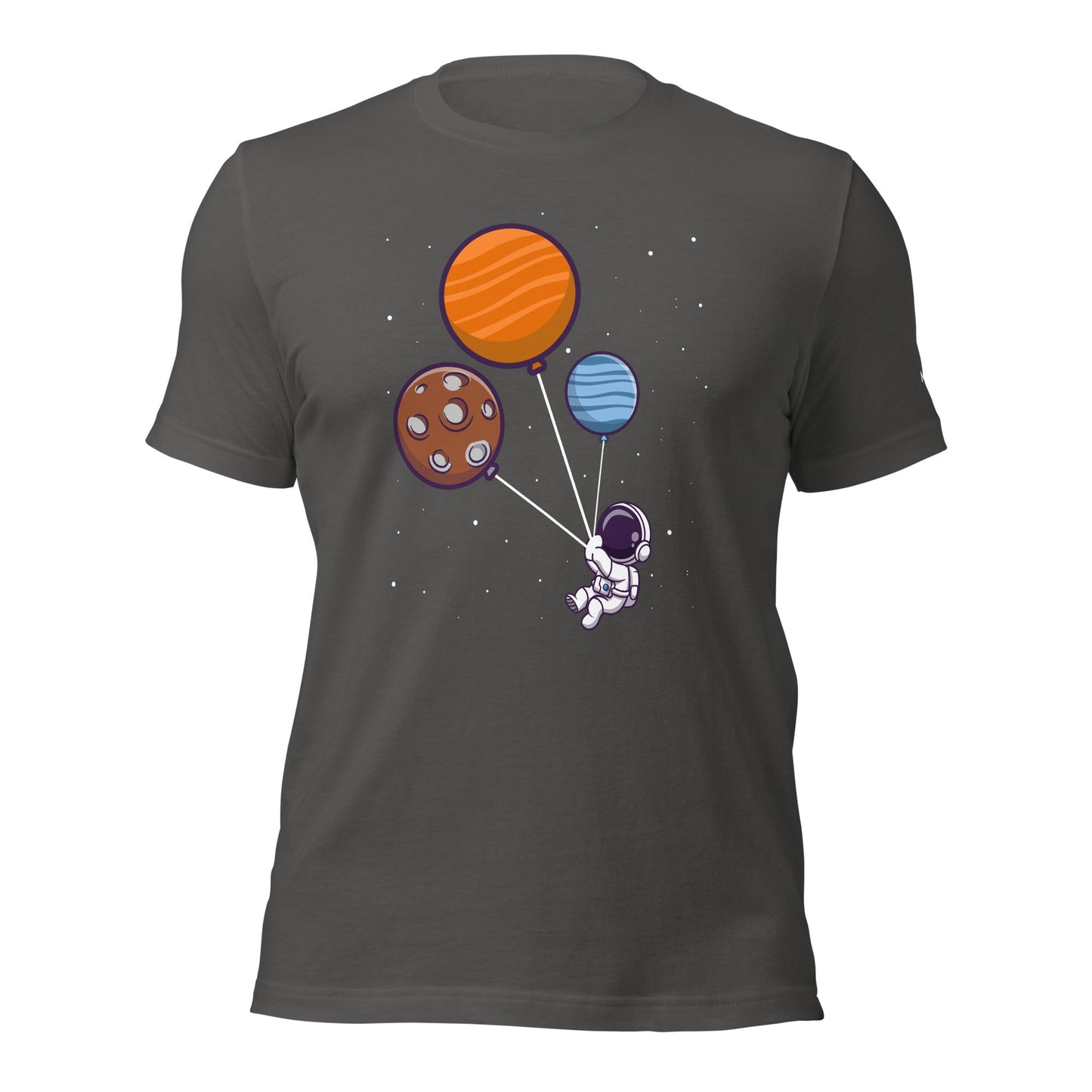 Astronaut with Balloons in Space - Unisex T-shirt by DarkByteGear