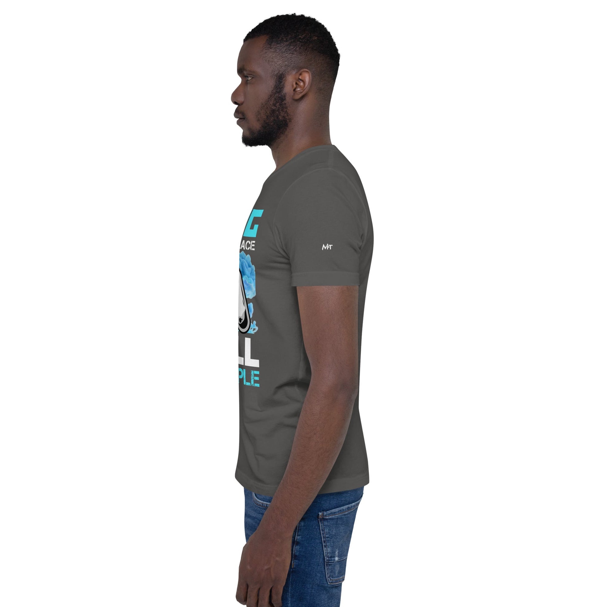 Gaming is the only Legal Place - Blue V Unisex t-shirt by DarkByteGear