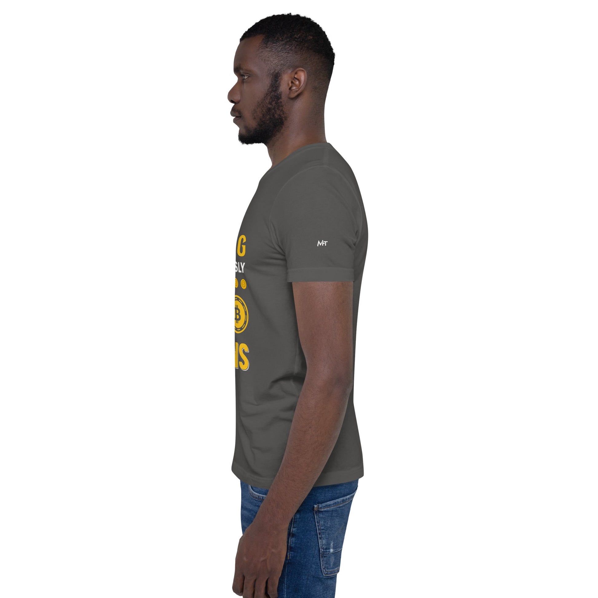 Warning! May Spontaneously talk about Bitcoins - Unisex t-shirt by DarkByteGear