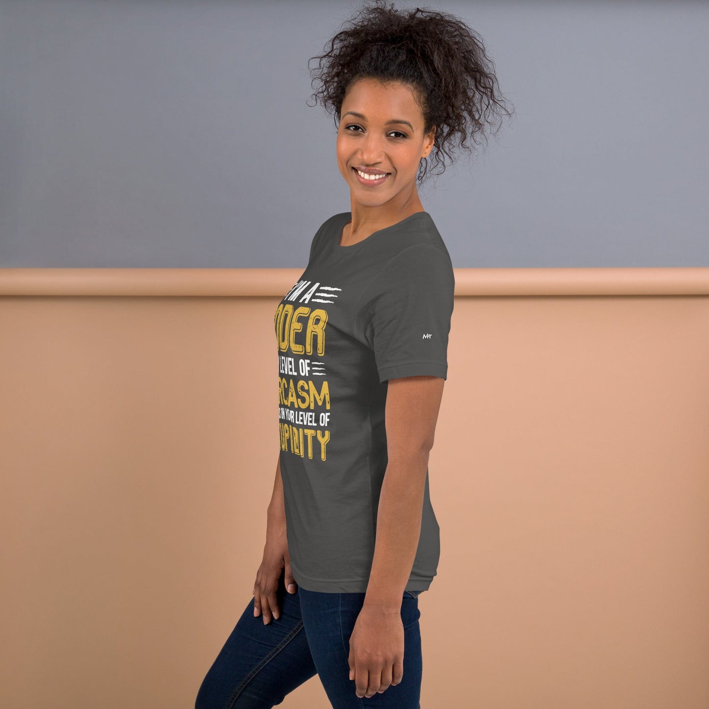 I am a Coder; my level of Sarcasm Depends on your level of Stupidity - Unisex t-shirt by DarkByteGear