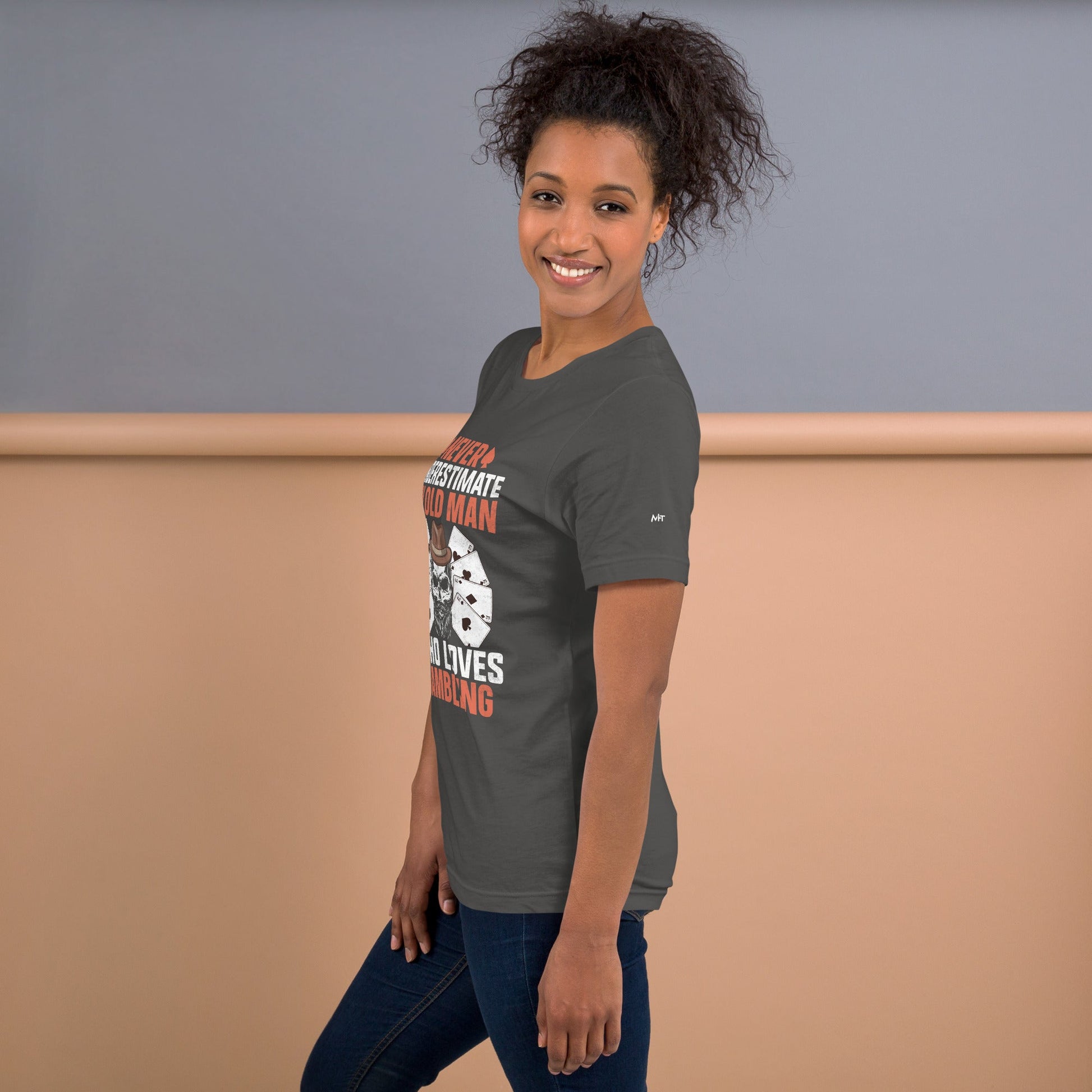 Never Underestimate an old man who Loves gambling - Unisex t-shirt by DarkByteGear