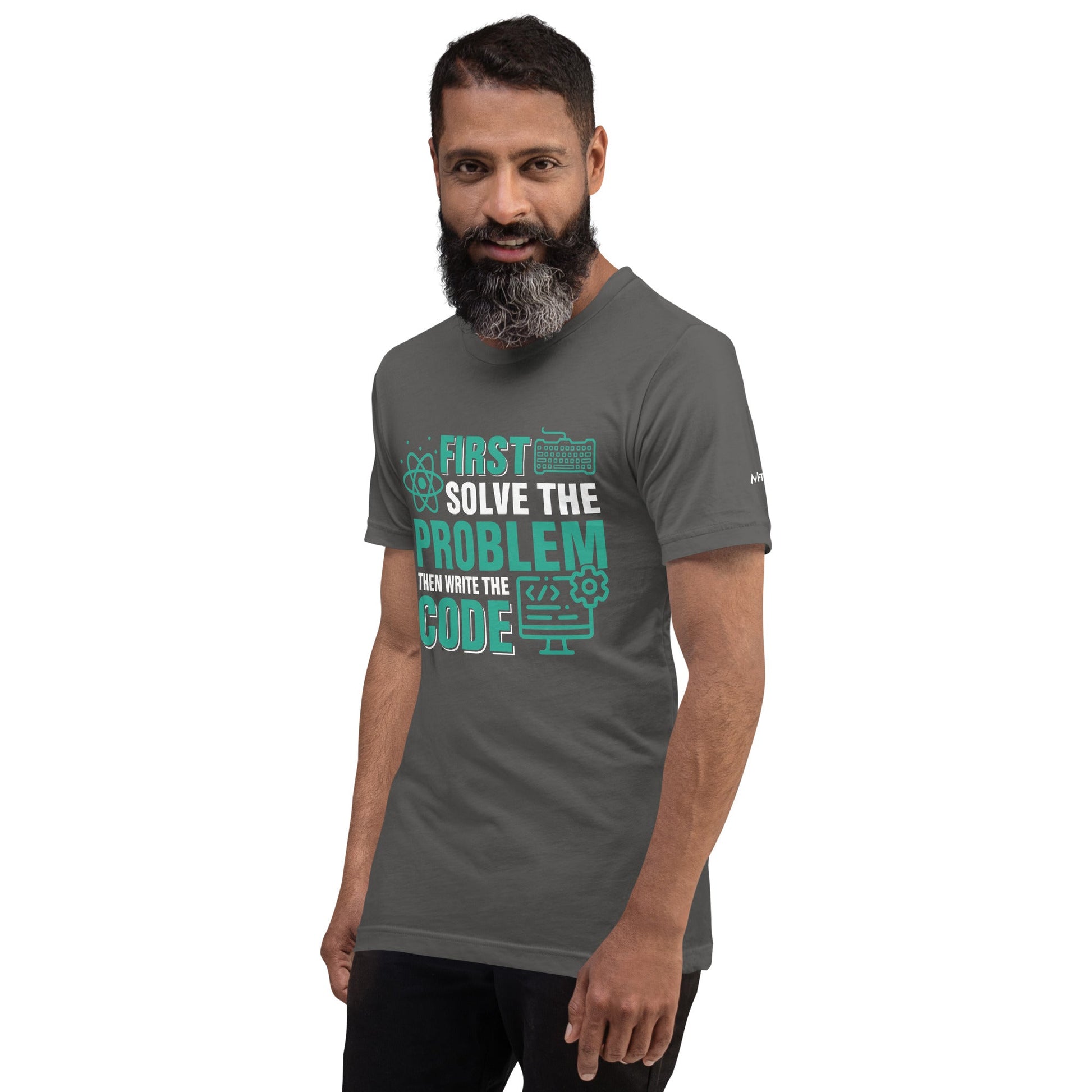 First, Solve the problem; then, Write the code V1 - Unisex T-shirt by DarkByteGear