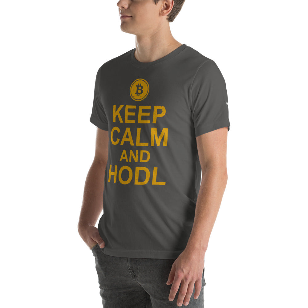 Keep Calm and HODL Unisex t-shirt by DarkByteGear