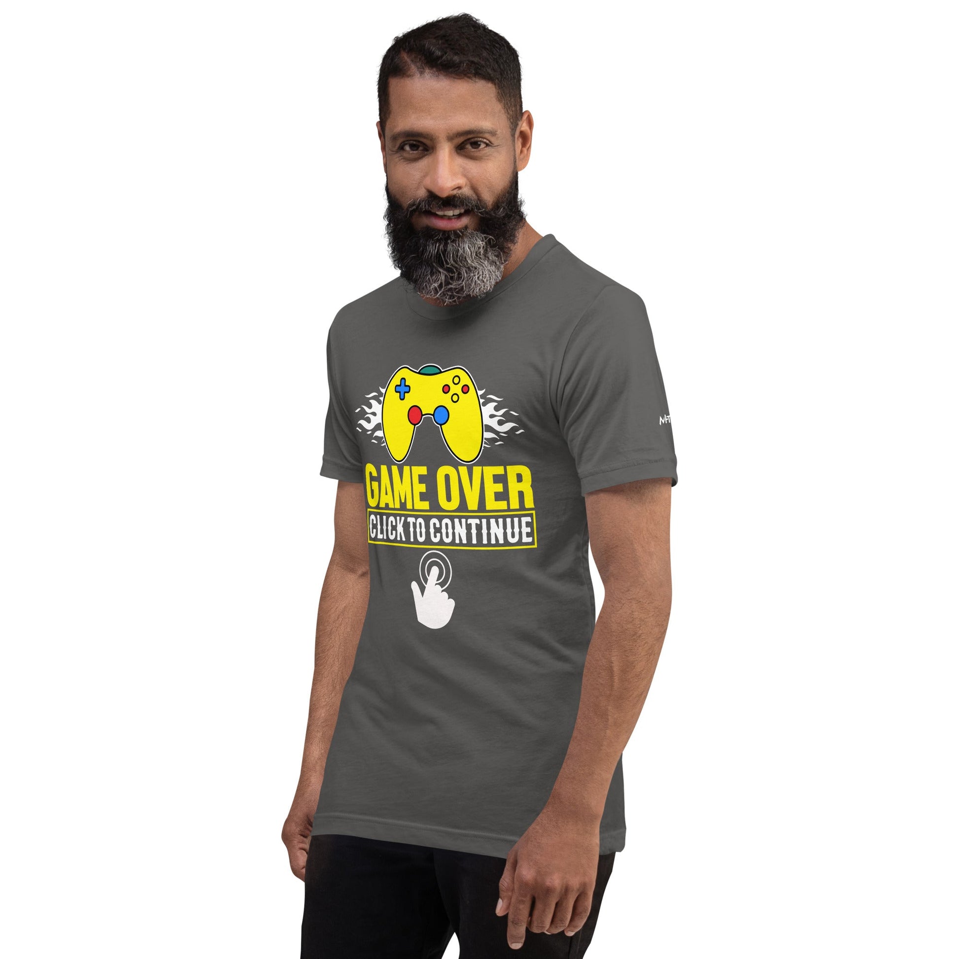 Game Over Click to Continue - Unisex t-shirt by DarkByteGear