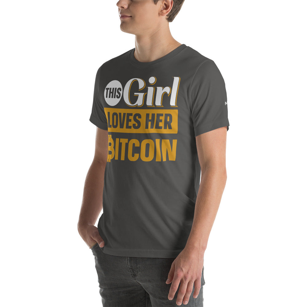 This Girl love her Bitcoin Unisex t-shirt by DarkByteGear