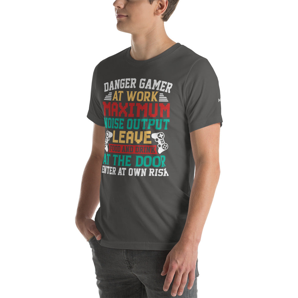 Danger Gamer Enter At Own Risk - Unisex t-shirt by DarkByteGear