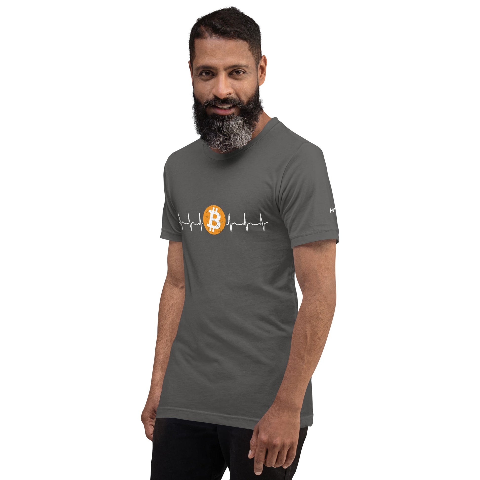 Bitcoin Heartbeat - Unisex t-shirt by DarkByteGear