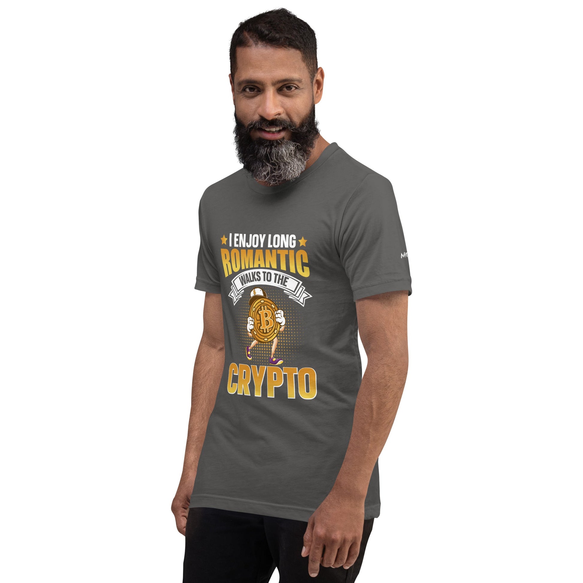 I enjoy long Romantic Walk with Crypto - Unisex t-shirt by DarkByteGear