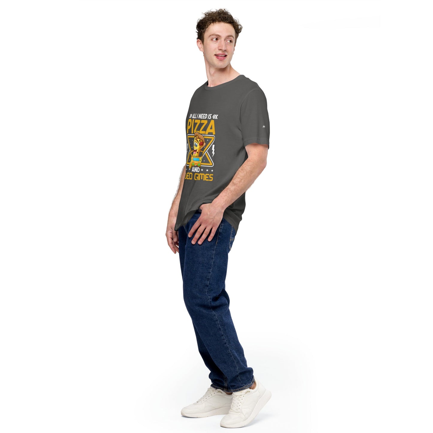 All I need is Pizza and Video Games Unisex t-shirt by DarkByteGear
