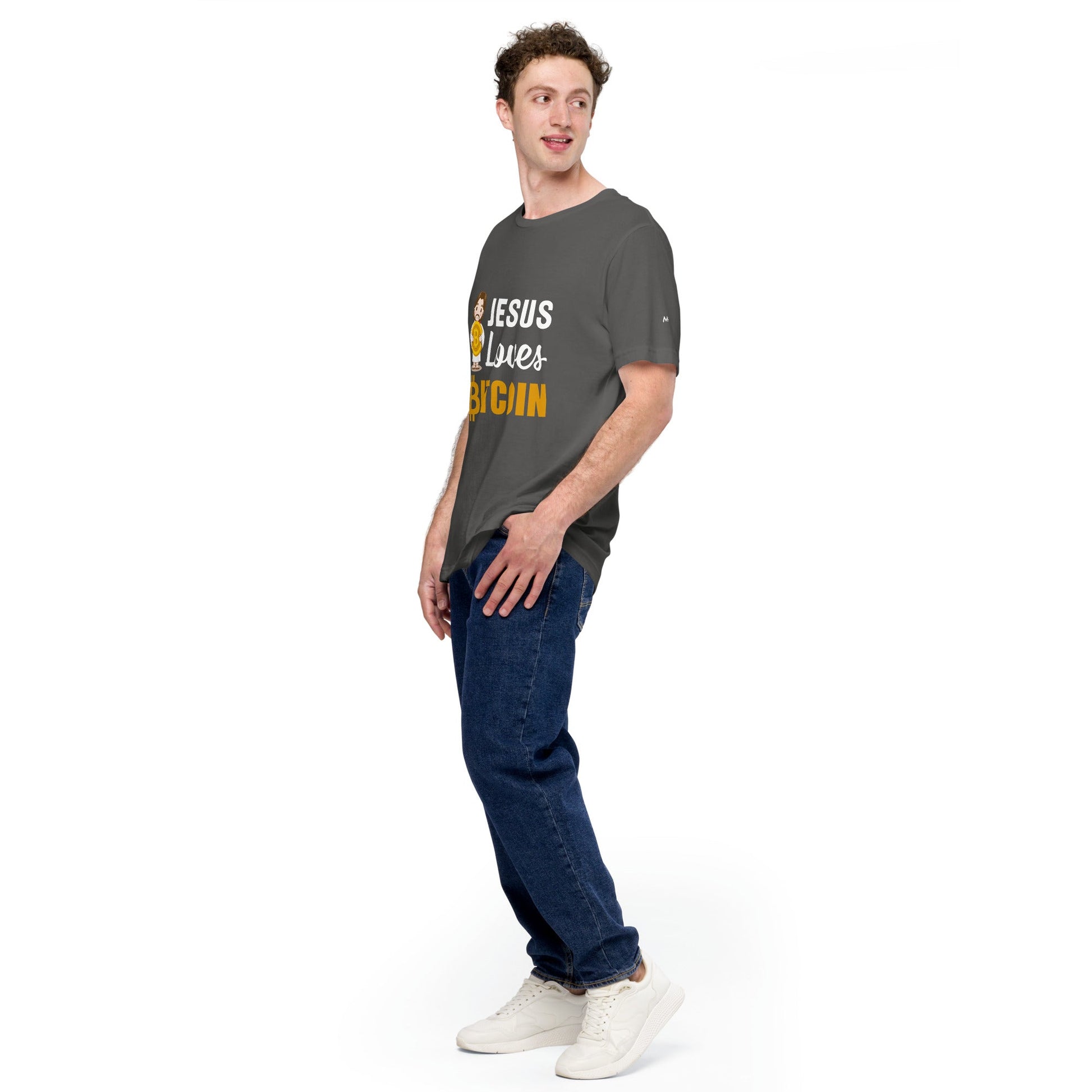 Jesus loves Bitcoin - Unisex t-shirt by DarkByteGear
