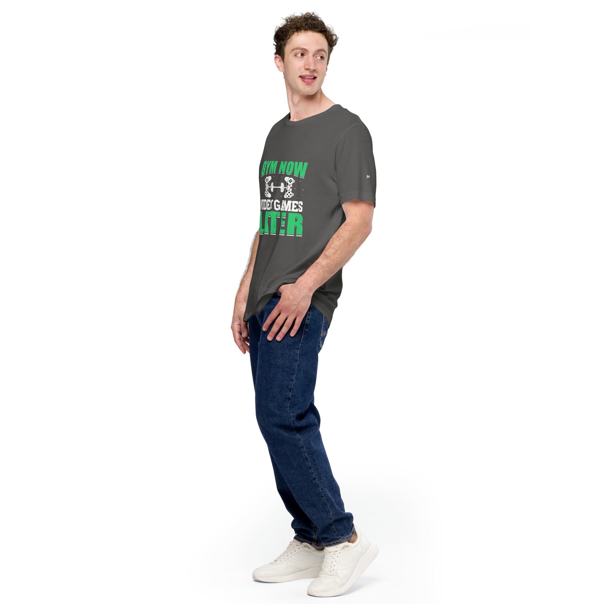 Gym now, Video Games Later - Unisex t-shirt by DarkByteGear