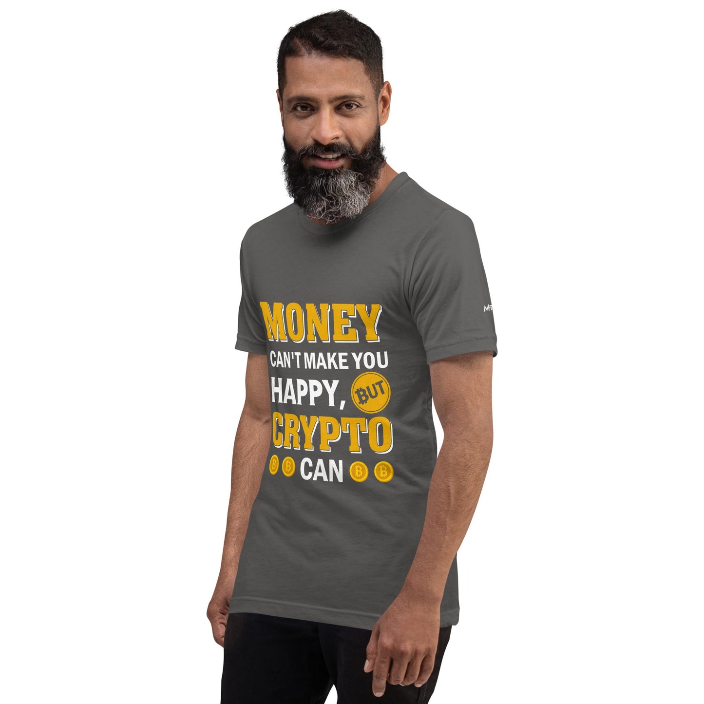 Money can't Buy You Happiness but Bitcoin Can Unisex t-shirt by DarkByteGear