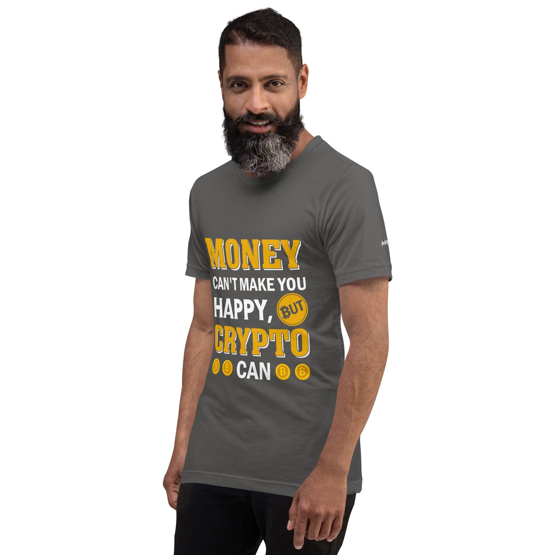 Money can't Buy You Happiness but Bitcoin Can Unisex t-shirt by DarkByteGear