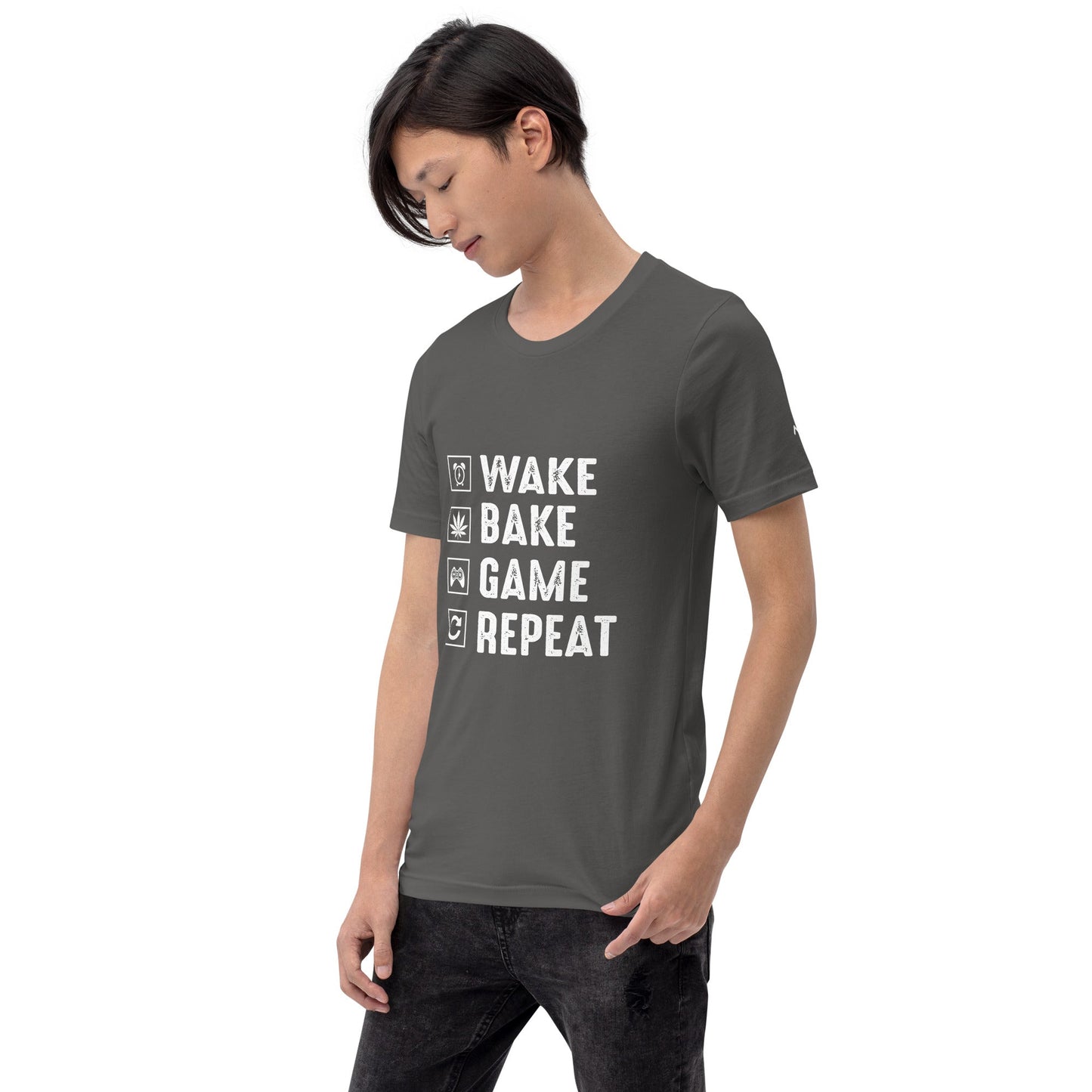 Wake, Bake, Game, Repeat Rima 13 - Unisex t-shirt by DarkByteGear