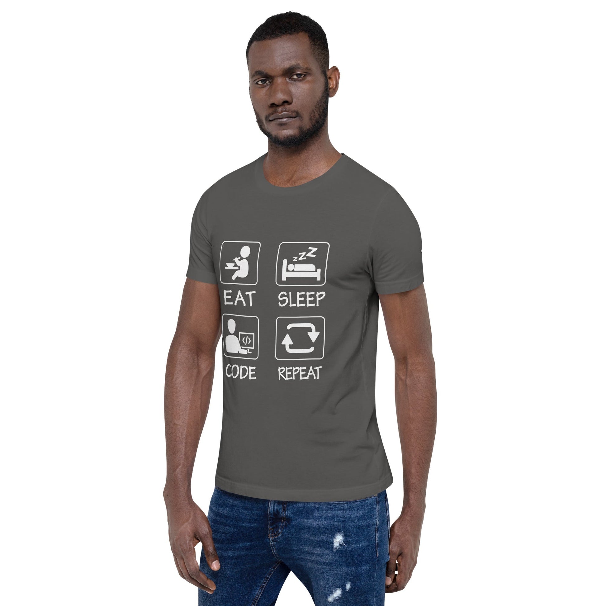 Eat, Sleep, Code, Repeat V1 - Unisex t-shirt by DarkByteGear