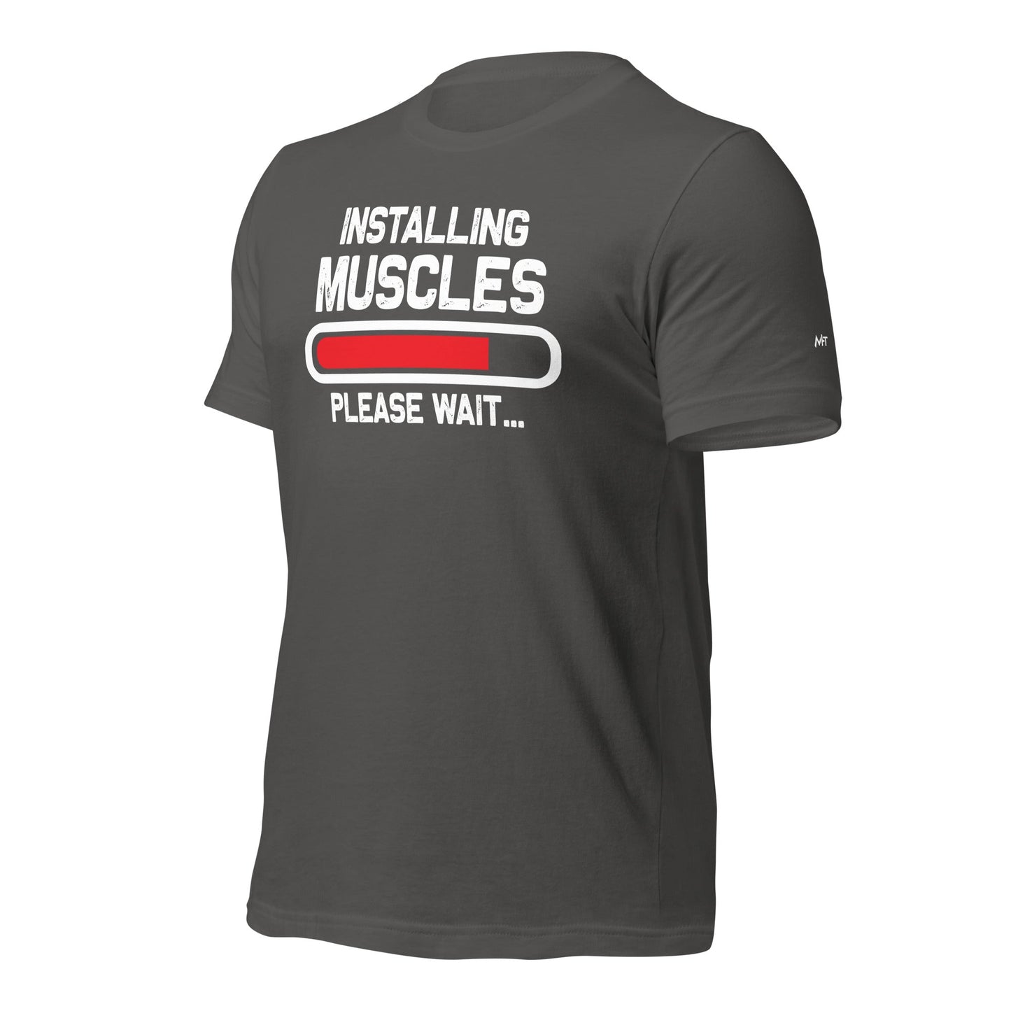 Installing muscles please wait - Unisex t-shirt by DarkByteGear