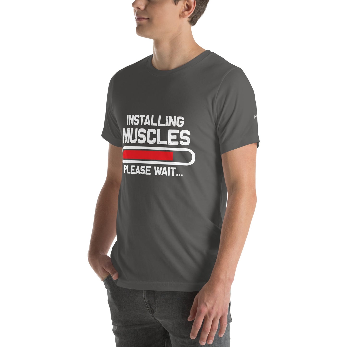 Installing Muscles Please Wait.... - Unisex t-shirt by DarkByteGear