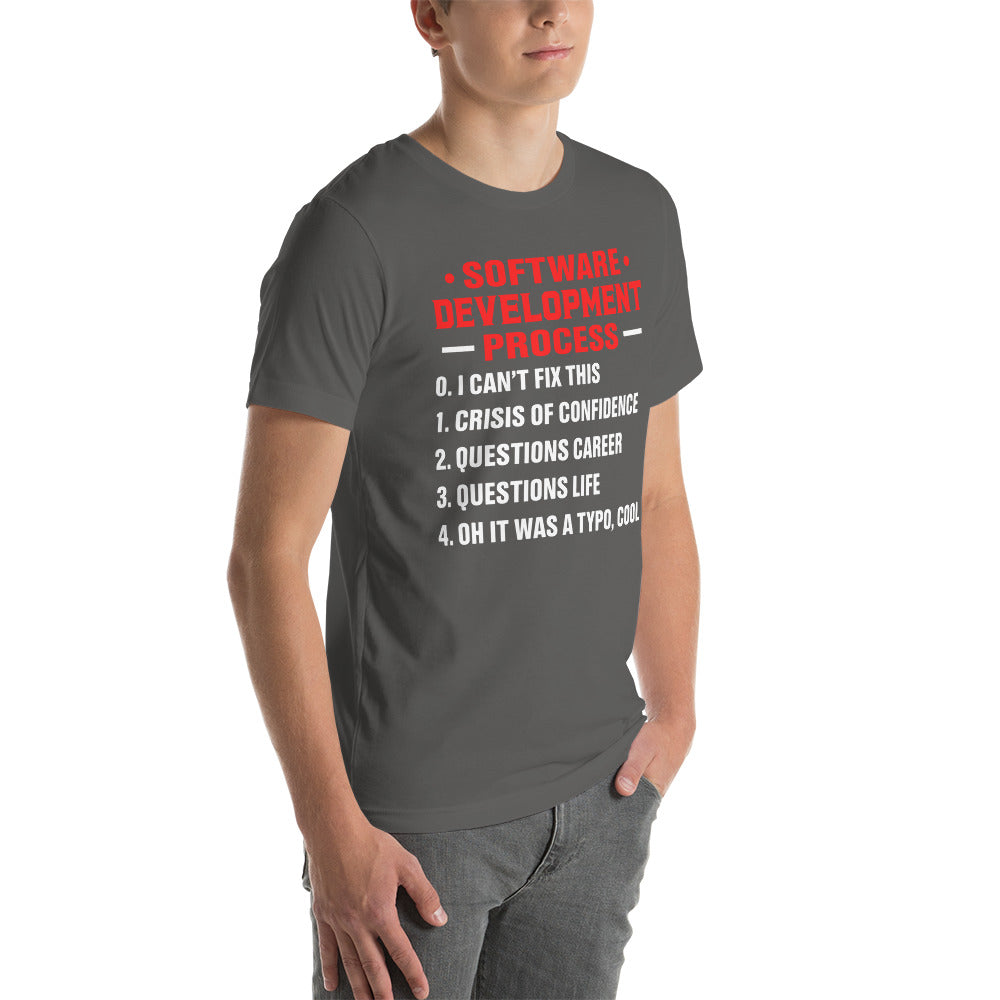 Software Development Process V1 - Unisex t-shirt by DarkByteGear