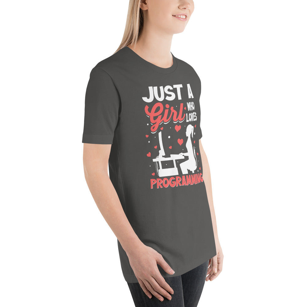 Just a girl who loves programming - Unisex t-shirt by DarkByteGear