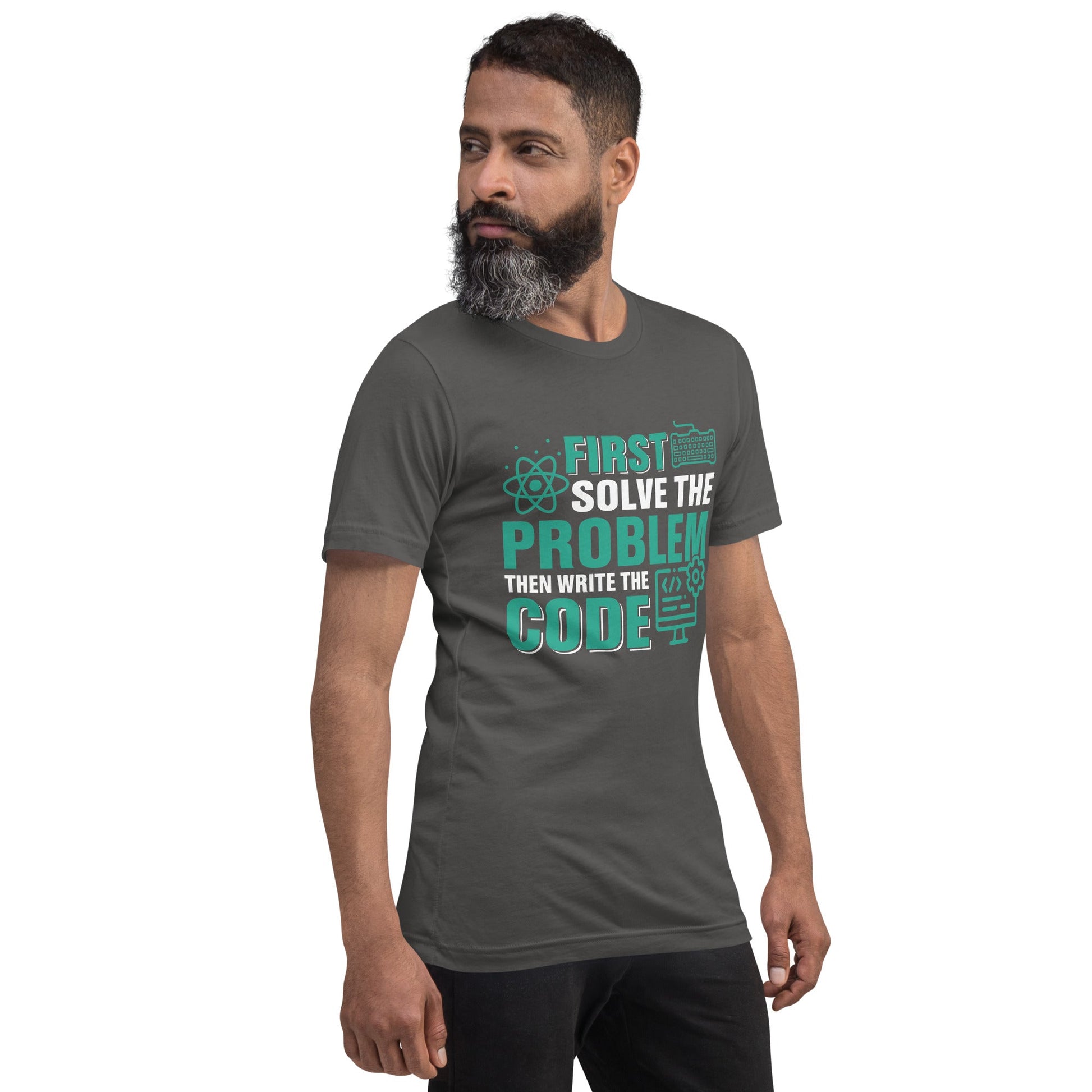 First, Solve the problem; then, Write the code V1 - Unisex T-shirt by DarkByteGear