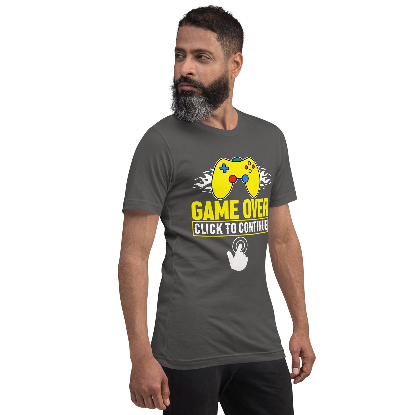 Game Over Click to Continue - Unisex t-shirt by DarkByteGear