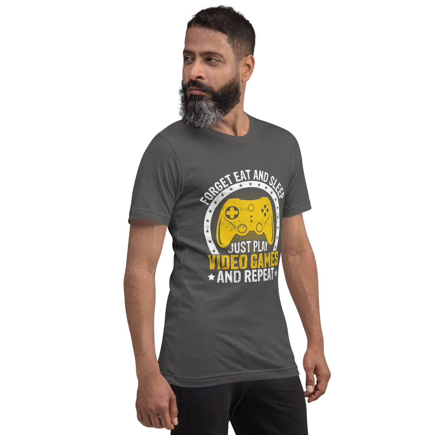 Forget Eat and Sleep, just Play Video Games and Repeat Unisex t-shirt by DarkByteGear