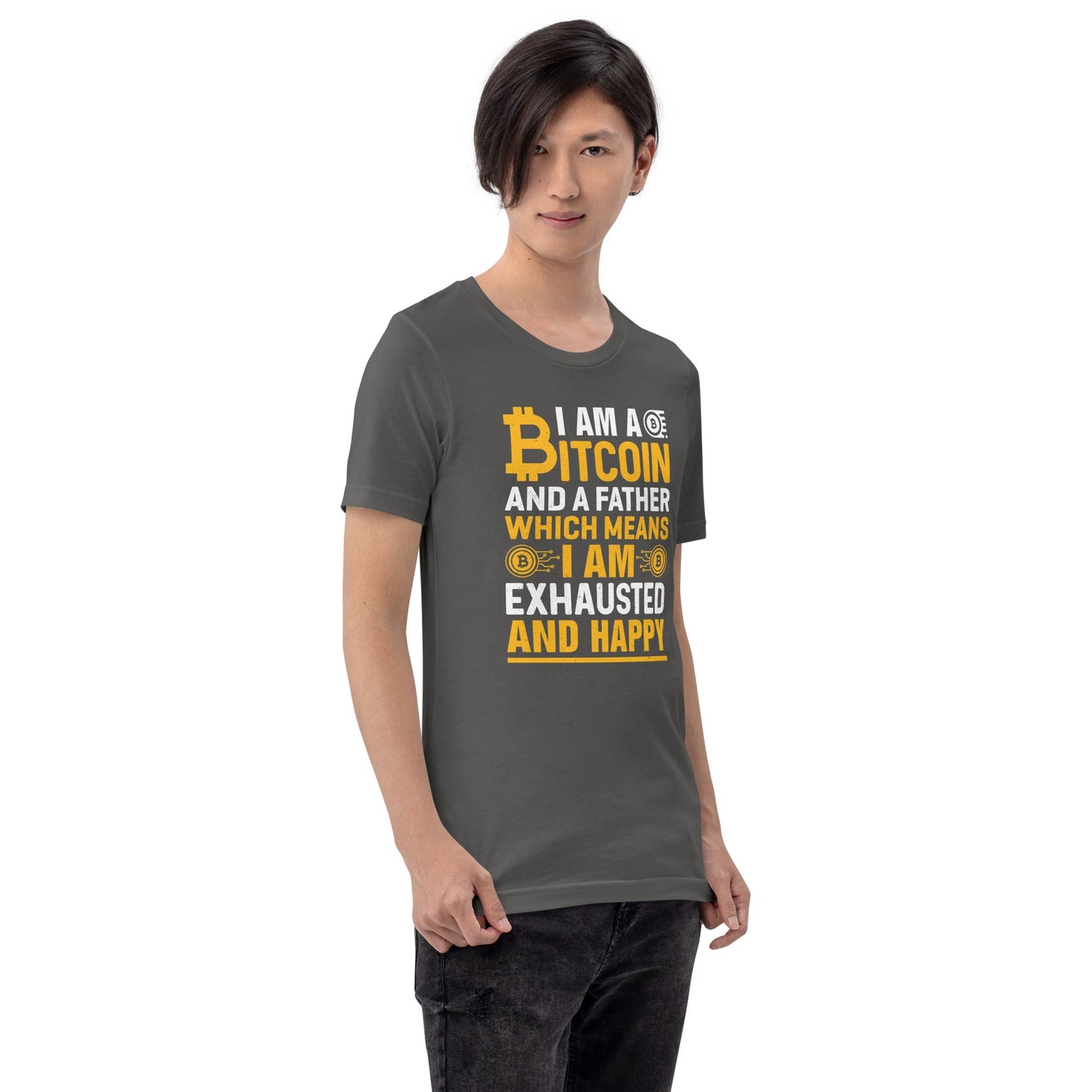 I am a Bitcoin and a Father - Unisex t-shirt by DarkByteGear