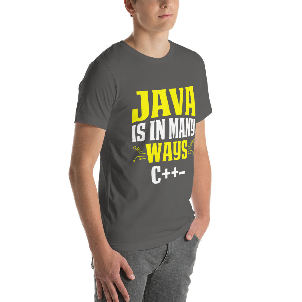 Java is in Many Ways C++- Unisex t-shirt by DarkByteGear