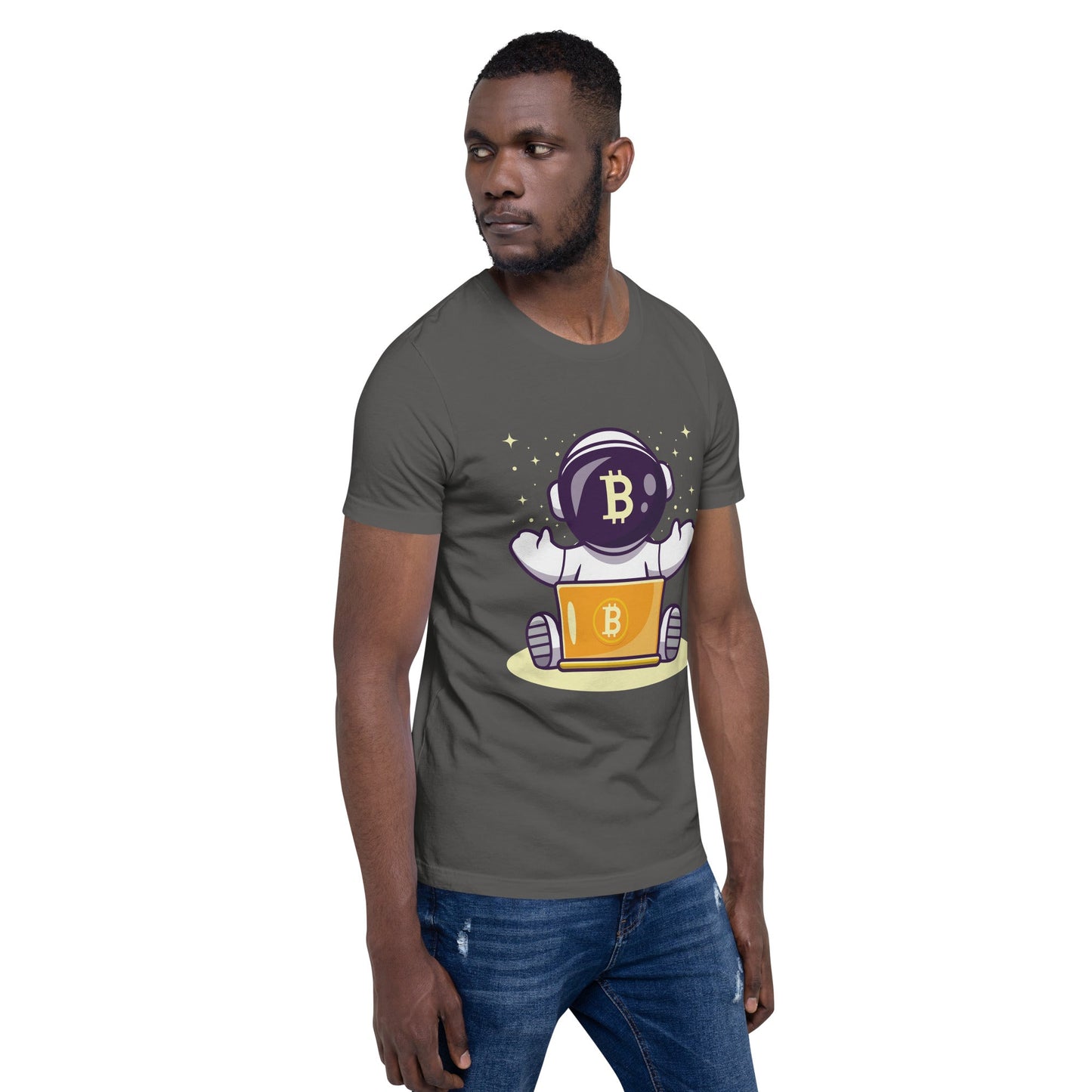 Bitcoin Astronaut - Unisex t-shirt by DarkByteGear