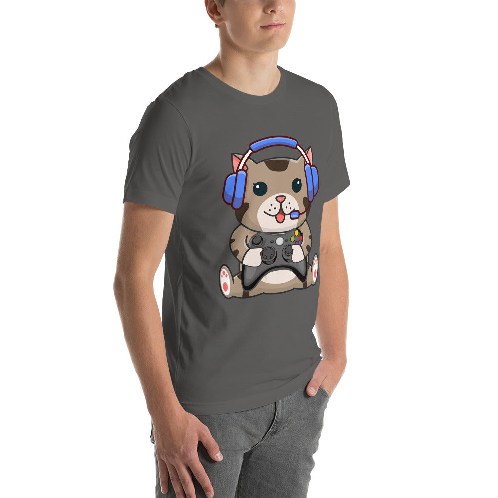 Gamer Cat - Unisex t-shirt by DarkByteGear