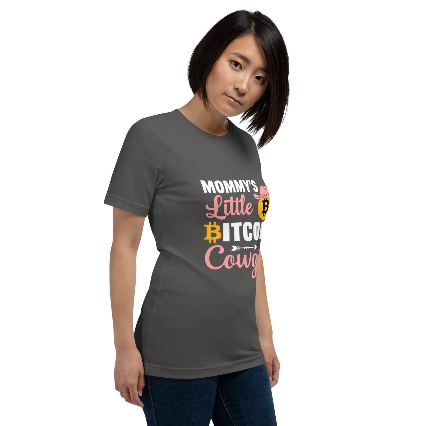 Mommy's little bitcoin cowgirl - Unisex t-shirt by DarkByteGear