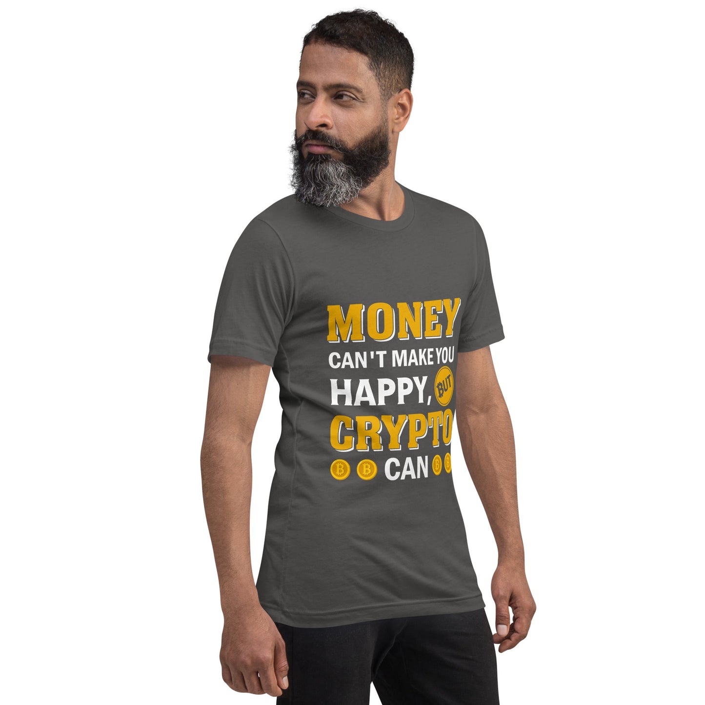 Money can't Buy You Happiness but Bitcoin Can Unisex t-shirt by DarkByteGear