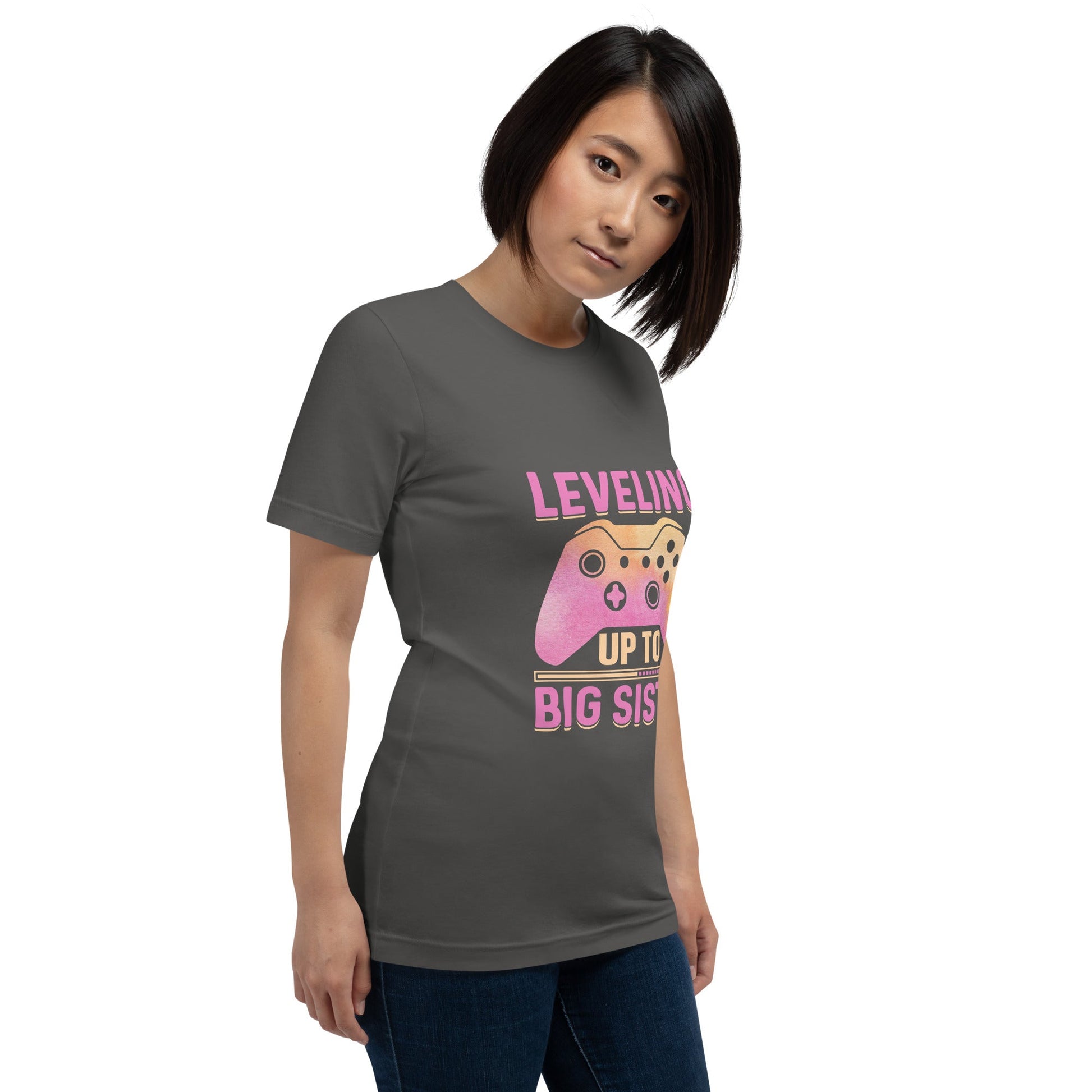 Levelling up to Big Sister - Unisex t-shirt by DarkByteGear