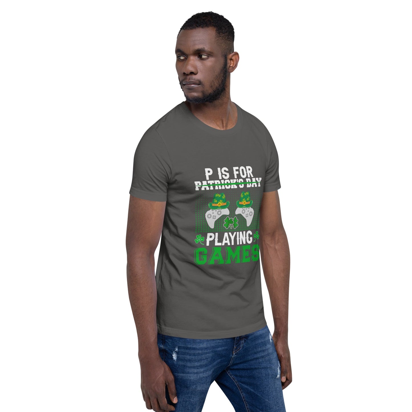 P is for "Playing Games" - Unisex t-shirt by DarkByteGear
